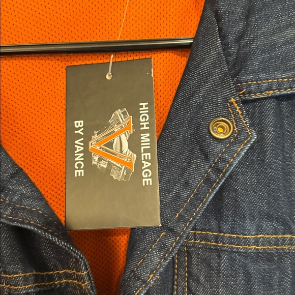 Vance biker wear vintage denim vest - Picture 2 of 10